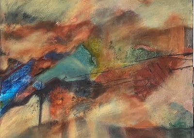 Colour Mountains oil on canvas 81.3x81.3cm