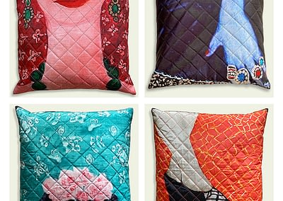 Frida cushion covers pure quilted silk (pad not included) 48.5x48.5cm - £60 each + P&P